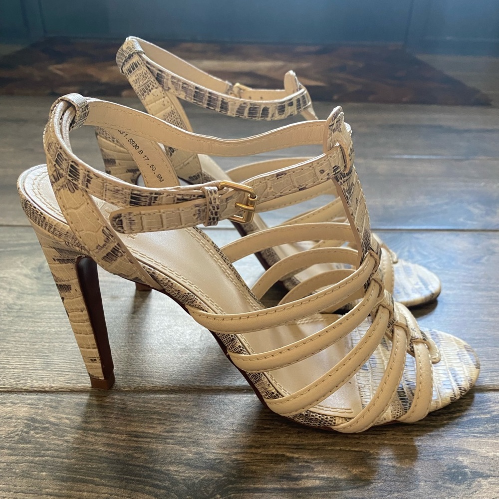 Tory Burch snakeskin strappy heels